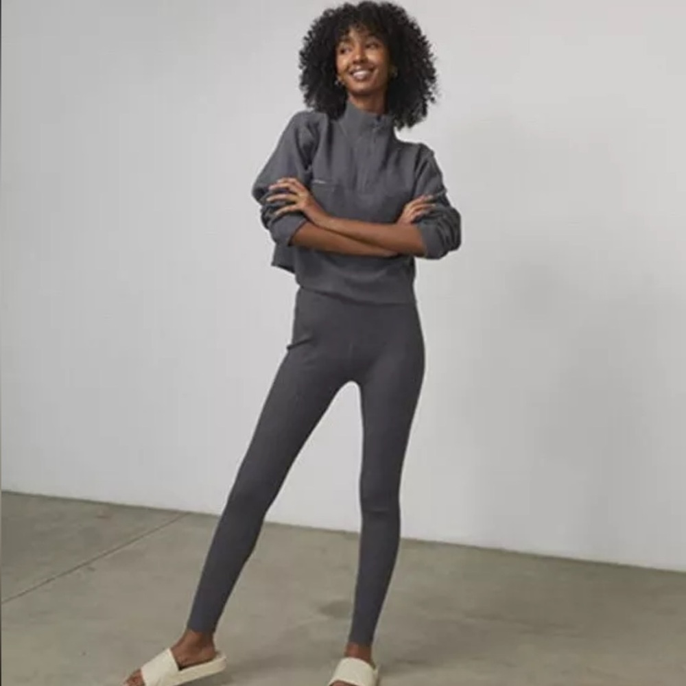 Lunya Gray Half-Zip Sweatshirt - Picture 2 of 6